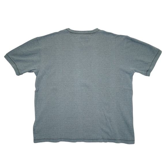 Vintage Tommy Hilfiger V-Neck T-Shirt Gray Short Sleeve Logo Tee Men’s Size XL - Picture 3 of 3